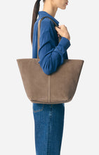 Load image into Gallery viewer, Small Calf Leather Daily Tote in Taupe