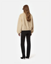 Load image into Gallery viewer, Iris Shaved Mink Bomber in Latte
