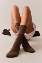 Load image into Gallery viewer, Alpaca Socks in Treacle Brown