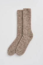 Load image into Gallery viewer, Ultra Soft Alpaca Ribbed Socks in Hare Grey