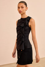 Load image into Gallery viewer, Clio Ruched Ruffle Top