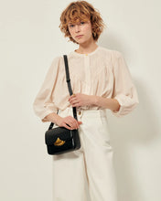 Load image into Gallery viewer, Savi Puff Sleeve Blouse in Sandblack