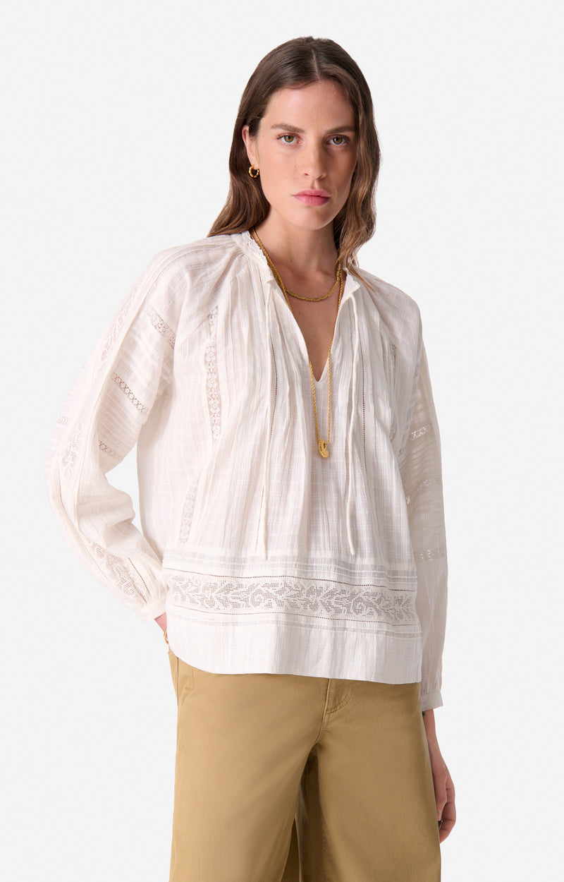 Elim Top in Ecru
