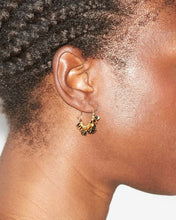 Load image into Gallery viewer, Small Hoop Earrings in Black
