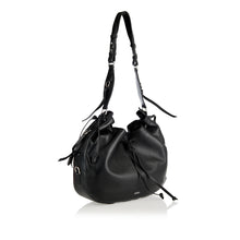Load image into Gallery viewer, Bolton Hobo Shoulder Bag in Black/ Silver
