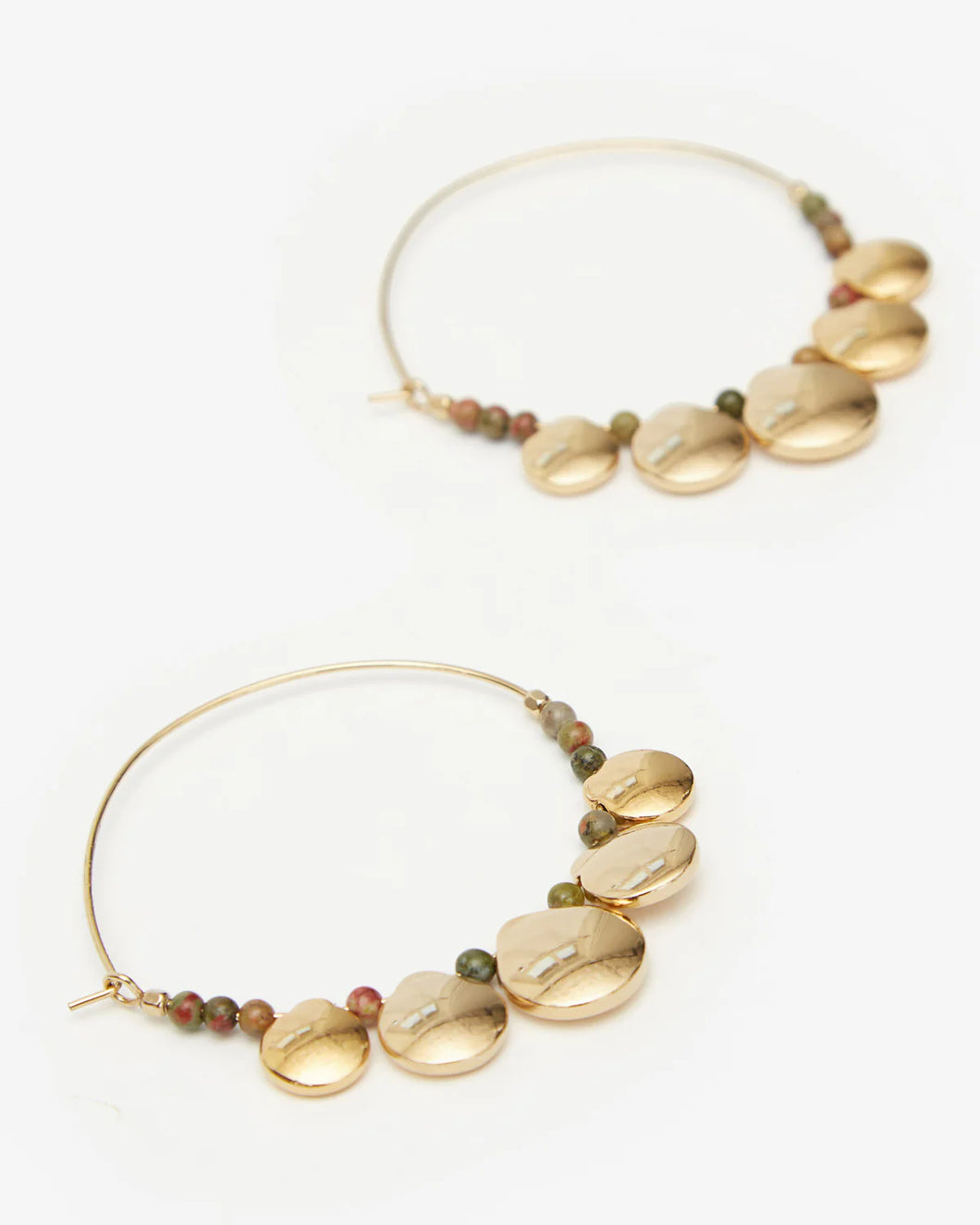 Adriel Large Hoops Khaki