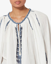 Load image into Gallery viewer, Lena Top in Ecru/Blue
