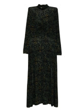 Load image into Gallery viewer, Koa Jersey Ruched Front Turtleneck Dress in Desert Jasper
