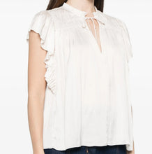 Load image into Gallery viewer, Agosta Flutter Sleeve Top in Cowrie
