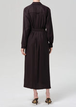 Load image into Gallery viewer, Camillia Shirt Dress in Portofino Twill Brown
