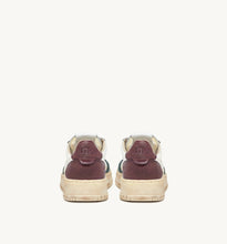 Load image into Gallery viewer, Super Vintage Low Top Trainers in White/Leather/Aubergine/Petrol
