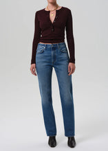 Load image into Gallery viewer, Varra Henley Top in Mahogany
