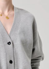 Load image into Gallery viewer, Fleece Cardigan in Heather Grey
