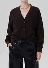 Load image into Gallery viewer, Fleece Cardigan in Chocolate Brown
