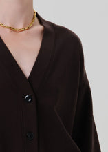 Load image into Gallery viewer, Fleece Cardigan in Chocolate Brown
