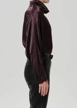 Load image into Gallery viewer, Ilaria Draped Top in Espresso
