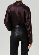 Load image into Gallery viewer, Ilaria Draped Top in Espresso

