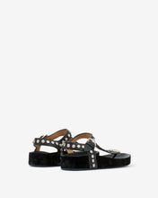 Load image into Gallery viewer, Enore Sandals in Black/ Silver
