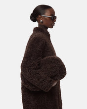Load image into Gallery viewer, Jumbo Noor Bouclette Pochette in Brown
