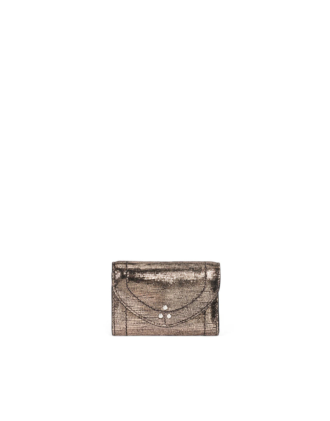 Helmut PM Wallet in Lame Champagne