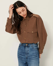 Load image into Gallery viewer, Honoria Striped Shirt in Nutsand

