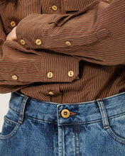 Load image into Gallery viewer, Honoria Striped Shirt in Nutsand
