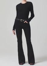 Load image into Gallery viewer, Isola Flare 32&quot; Jeans in Plush Black
