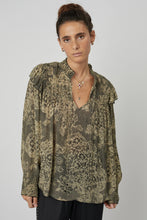 Load image into Gallery viewer, Cerise Blouse in Faux Noir
