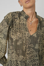 Load image into Gallery viewer, Cerise Blouse in Faux Noir
