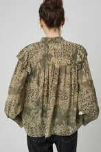 Load image into Gallery viewer, Cerise Blouse in Faux Noir
