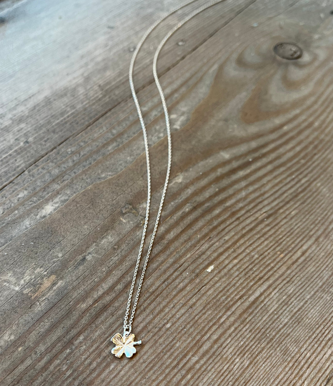 Recycled Silver Four Leaf Clover Pendant