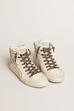Load image into Gallery viewer, Slide Penstar Trainers in White/Beige/Platinum
