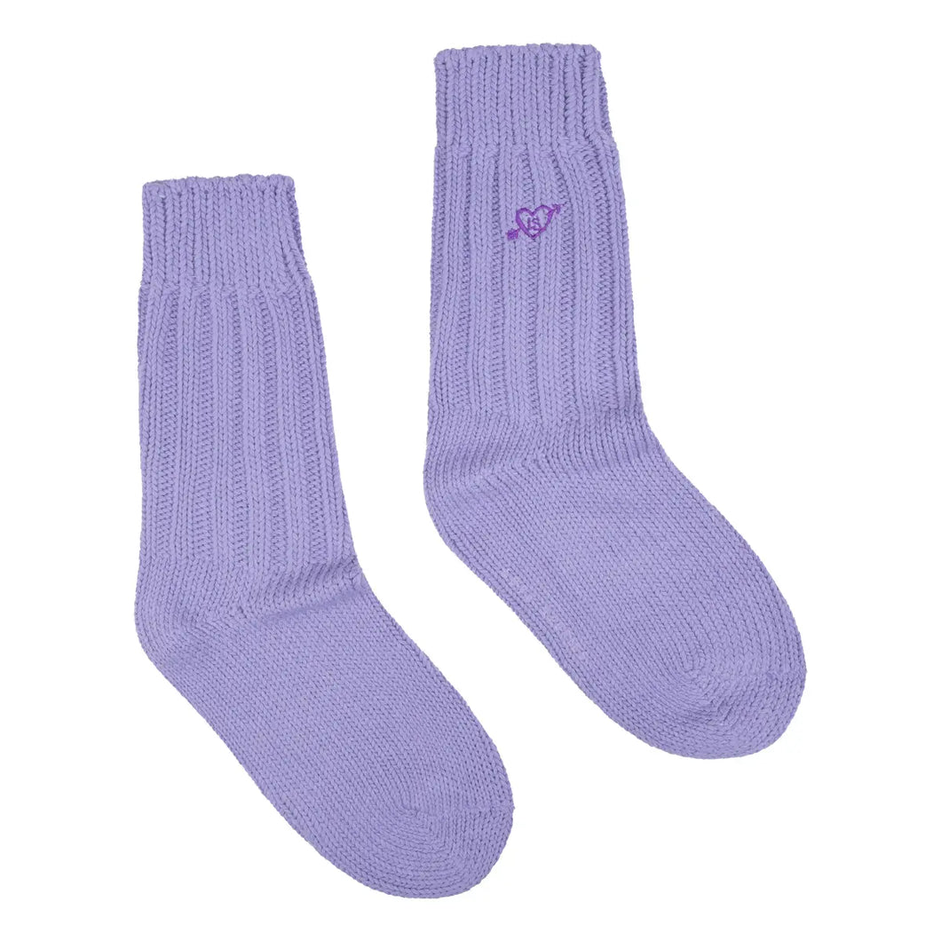 Rib Socks in Purple