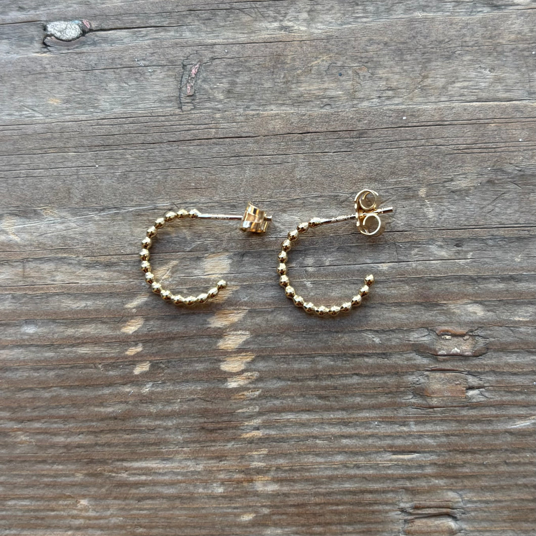Bumpy Hoops in Gold