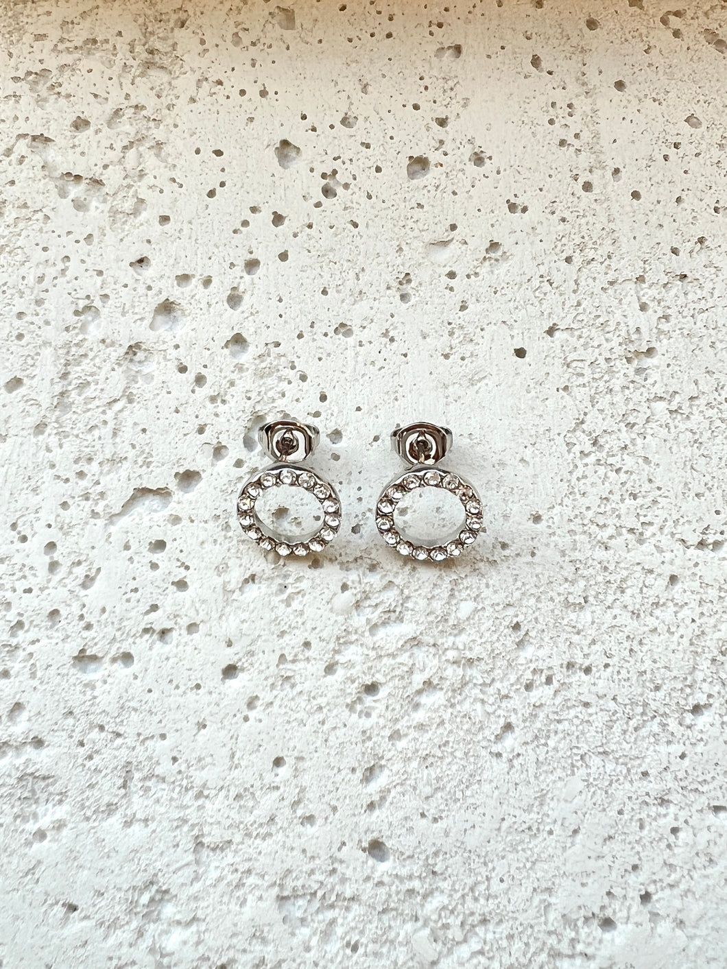 Story Ring Earrings in Transparent/Silver