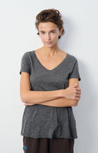 Load image into Gallery viewer, Jacksonville V-neck T-Shirt in Charcoal Melange

