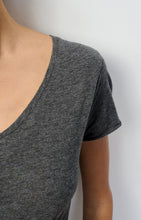 Load image into Gallery viewer, Jacksonville V-neck T-Shirt in Charcoal Melange
