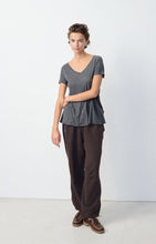 Load image into Gallery viewer, Jacksonville V-neck T-Shirt in Charcoal Melange
