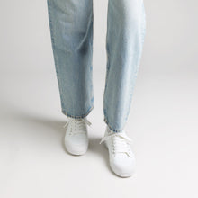 Load image into Gallery viewer, Low Top Canvas Trainers in White

