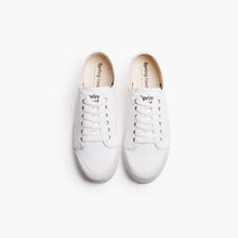 Load image into Gallery viewer, Low Top Canvas Trainers in White
