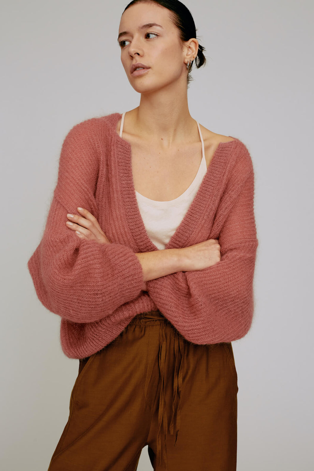 Meras Cardigan in Rosewood