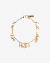 Load image into Gallery viewer, Metal Shiny Leaf Bracelet in Dore
