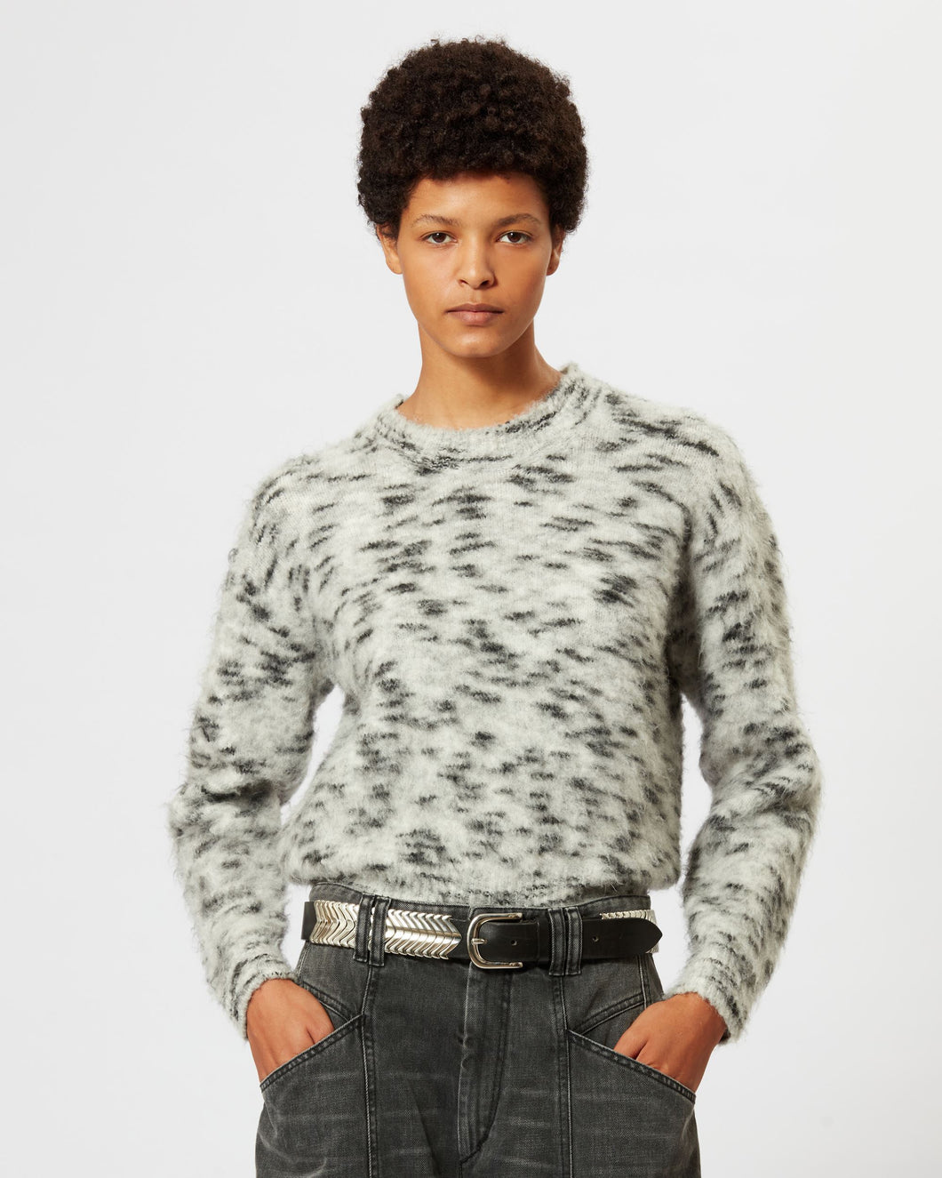 Morena Pullover in White/Black