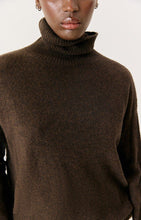 Load image into Gallery viewer, Ouity Roll Neck Jumper in Choco Melange

