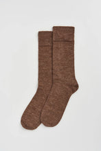 Load image into Gallery viewer, Alpaca Socks in Treacle Brown
