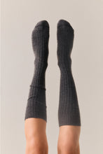 Load image into Gallery viewer, Wool Knee High Socks in Storm Grey

