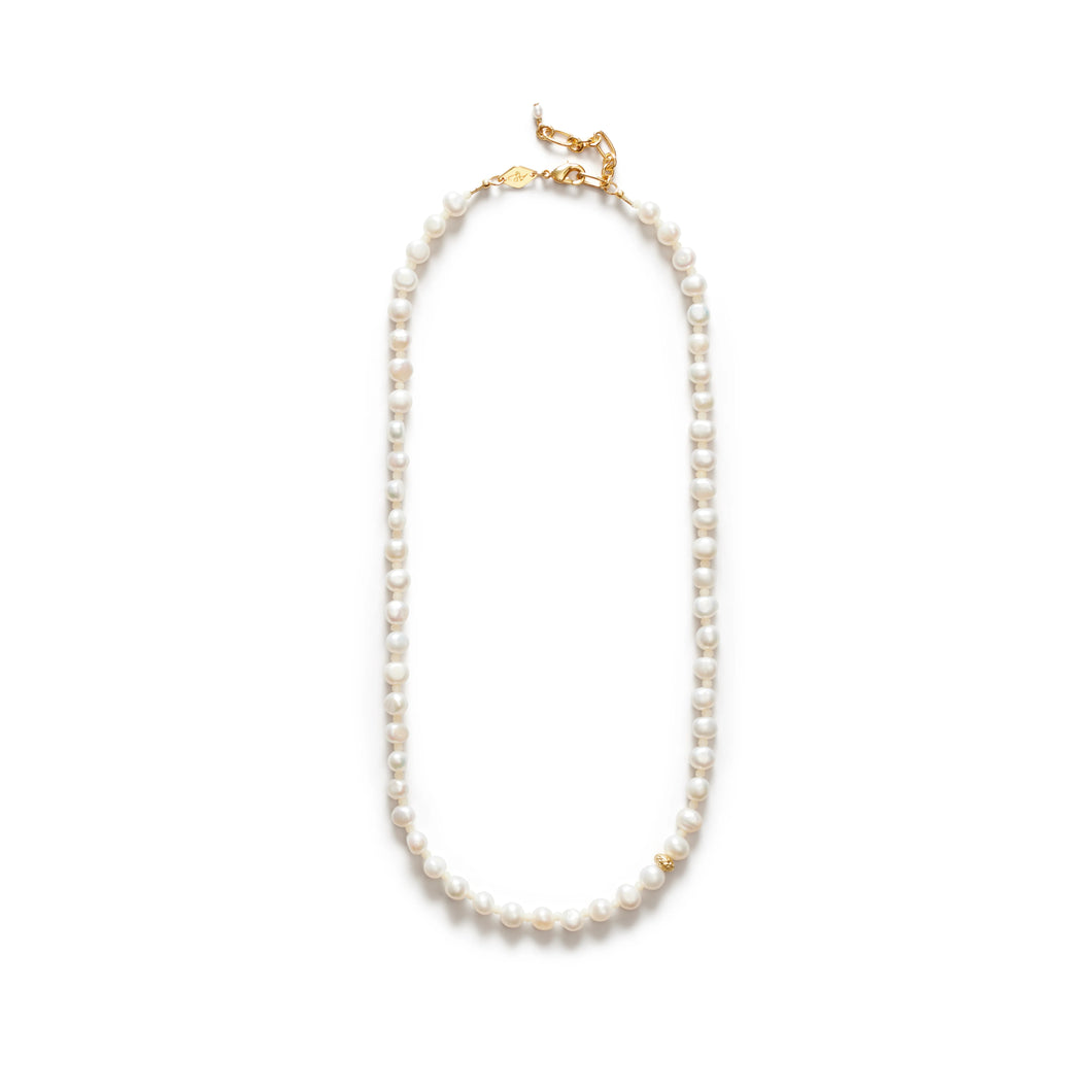 Petit Stellar Pearly Necklace in Gold