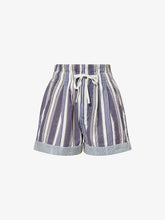 Load image into Gallery viewer, Nirma Shorts in Ecru/Blue
