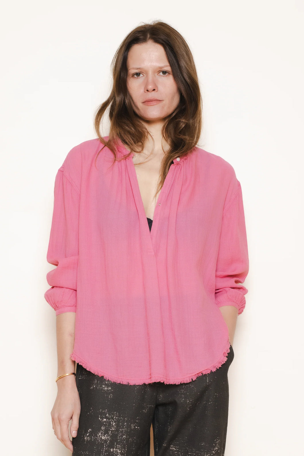 Poet Blouse in Faded Cerise
