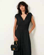 Load image into Gallery viewer, Galiane Long Smocked Dress Black
